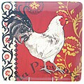 Certified International La Provence Rooster 12.5-inch Square Platter
