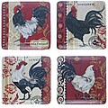 Certified International La Provence Rooster Dessert Plates (Set of 4)