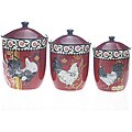 Certified International La Provence Rooster 3-piece Canister Set