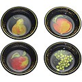 Certified International Fruit Filigree Soup Pasta Bowls (Set of 4)