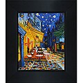 Vincent Van Gogh 'Cafe Terrace at Night' Hand-painted Framed Canvas Art