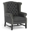 Sussex Grey Linen Club Chairs (Set of 2)