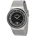 Skagen Men's Carbon Fiber Dial Stainless Steel Watch