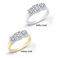 14k Gold 1ct TDW Diamond 3-stone Engagement Ring (J-K, I2-I3)