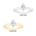 14k Gold 2/5ct TDW Marquise Diamond Solitaire Engagement Ring (I-J, I1)