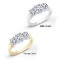 14k Gold 1 3/4ct TDW Diamond 3-stone Engagement Ring (I-J, I1-I2)