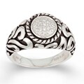 Sterling Silver Men's 1/4ct TDW Round Diamond Ring (H-I, I1-I2)