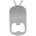 Stainless Steel Dog Tag Bottle Opener Necklace