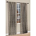 Taupe Polyester 84-inch Damask Napoli Curtain Panel Pair