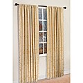 Ivory Polyester 84-inch Damask Napoli Curtain Panel Pair