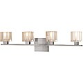 Astor 4-light Satin Steel Vanity Wall Sconce