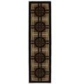 Corra Brown Geometric Rug (2' x 8')