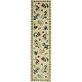 Tossed Wildflowers Linen Kitchen Rug (2' x 8')