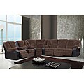 Austin Brown Microfiber Reclining Sectional Sofa