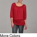 24/7 Comfort Apparel Women's Banded Waist Top