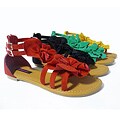 I-Comfort Women's Faux Suede Ruffle Sandals