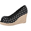 Refresh by Beston Women's 'Kelly' Polka-Dot Peep-Toe Espadrilles