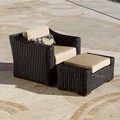 Resort Collection Espresso Rattan Patio Club Chair