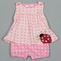 Rumble Tumble Newborn Girl's Ladybug 2-piece Set