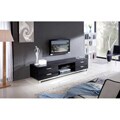 B-MOdern Natasha Black Oak/ Stainless Steel Modern TV Stand