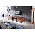 B-Modern Natasha Light Walnut/ Stainless Steel Modern TV Stand