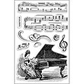 Stampendous 'Vintage Piano' Clear Stamps