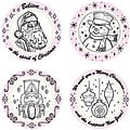 JustRite Stampers 'Vintage Christmas' 8-piece Original Stamp Set