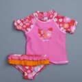 Osh Kosh Toddler Girl's Butterfly 2-piece Rash Guard Swimsuit