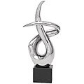 Casa Cortes 22-inch Silver Abstract Swirl Table Sculpture