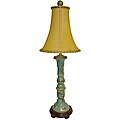 Blue Pagoda Porcelain 1-light Candlestick Table Lamp