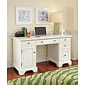 Home Styles Naples White Finish Pedestal Desk