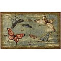 Vintage Butterflies Blue Spa Rug (2'6 x 4'2)