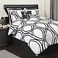 Lush Decor Dimension White/ Black 8-piece King-size Comforter Set