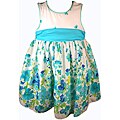Good Lad Girl's Blue White Floral Print Dress