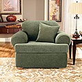 Stretch Pique 3-piece T-cushion Chair Slipcover