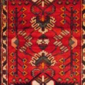 Persian Hand-knotted Hamadan Red/ Ivory Wool Rug (3'8 x 9'2)