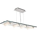 Access Phoebe 8-light Silver Aluminum Panel Glass Pendant