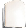 Access Sulphur 2-light Brushed Steel Opal Wall Vanity