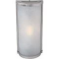 Access Rayon 1-light Brushed Steel Frosted Wall Vanity