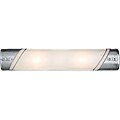 Access Rolo 2-light Brushed Steel Frosted Wall Vanity