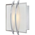 Metro Brushed Steel Finish with Opal Glass Wall Sconce