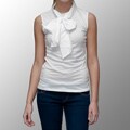 A to Z Turkish Cotton Tie Neck Sleeveless Top