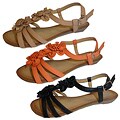 Carrini Women's Flower Sliver Wedge Sandals