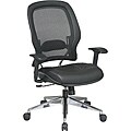 Professional Air Grid Back Chair with Leather Seat