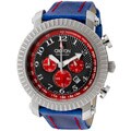 Croton Men's 'Chronomaster' Blue Genuine Leather Watch