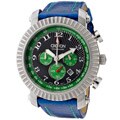 Croton Men's 'Chronomaster' Blue Genuine Leather Watch