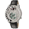 Croton Women's 'Croton' Black Leather Watch