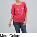 Simply Irresistible Women's Embroidered Peasant Top