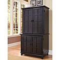 Home Styles Black Arts and Crafts Compact Desk and Hutch