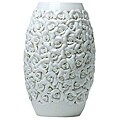 Red Vanilla Valencia Ceramic 11.5-inch Cream Vase